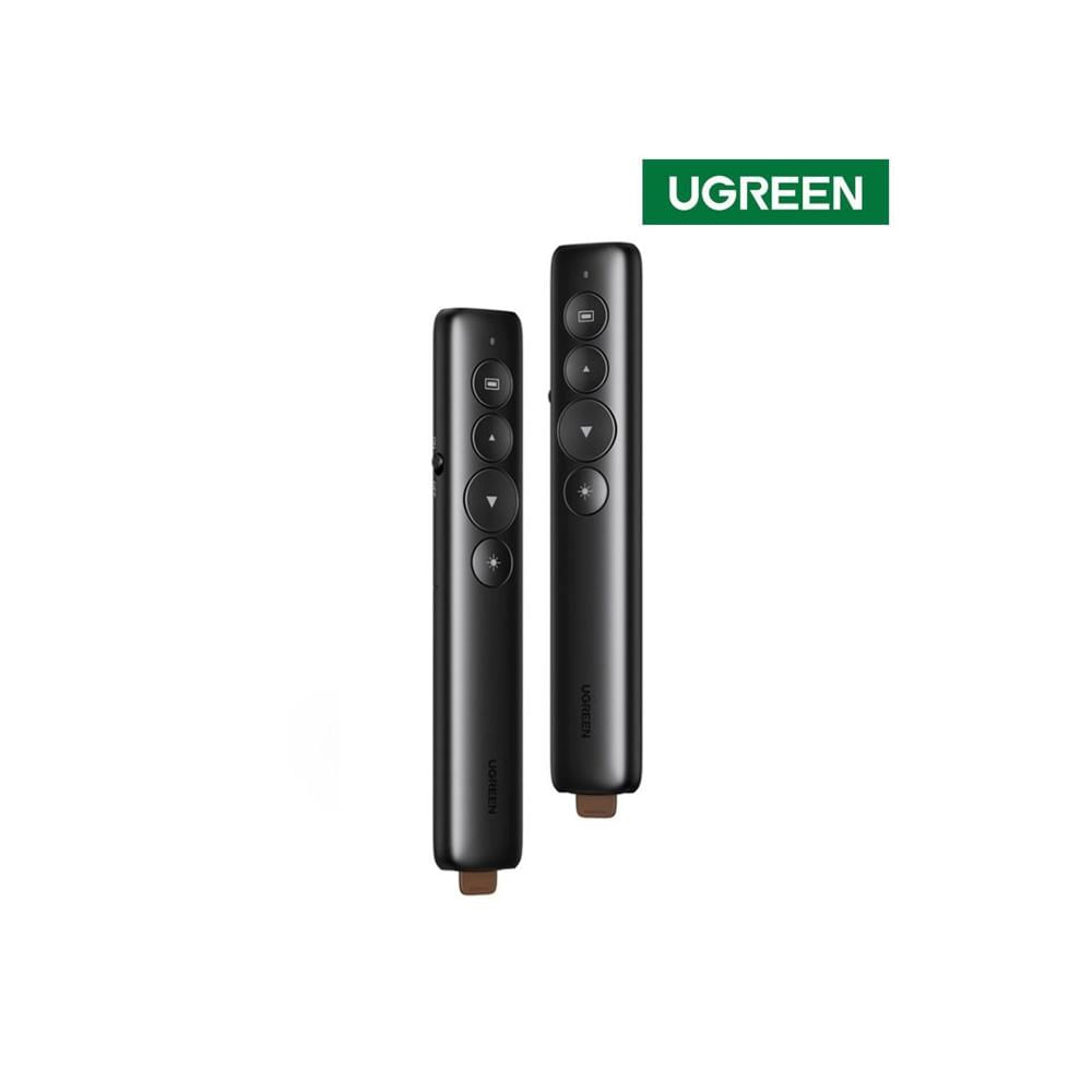 Presentador Inalámbrico con Láser UGREEN 50654 Controlador para Diapositivas 2.4G 100m - Negro