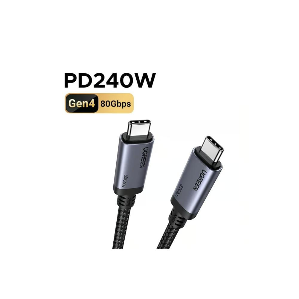 Cable USB-C a USB-C UGREEN 65383 USB4 Gen4 1m - Carga Rápida y Datos Ultrarrápidos