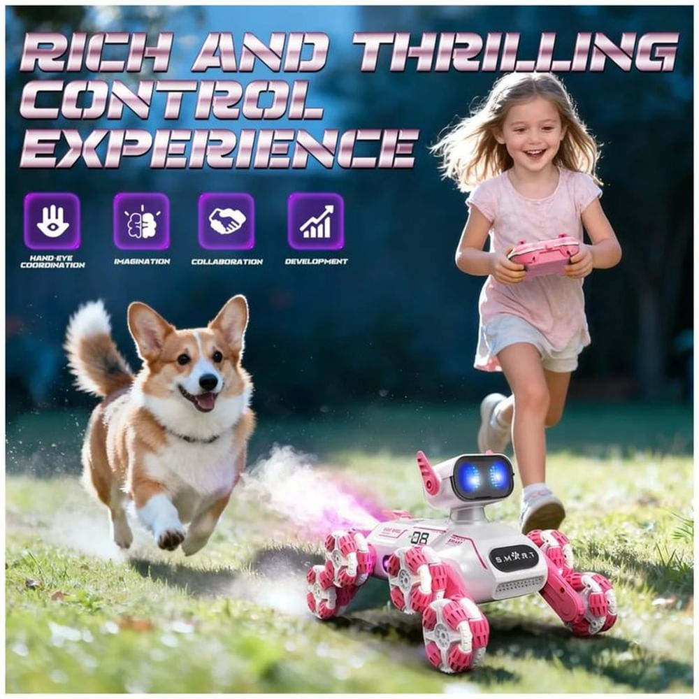 Perro Robot Interactivo Control remoto Pulsera Sensorial VIRAL 2026