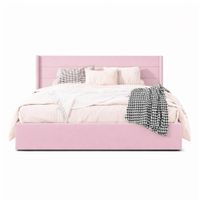 Cama Tapizada Listón Venus LeMueble 2 Plazas Rosa