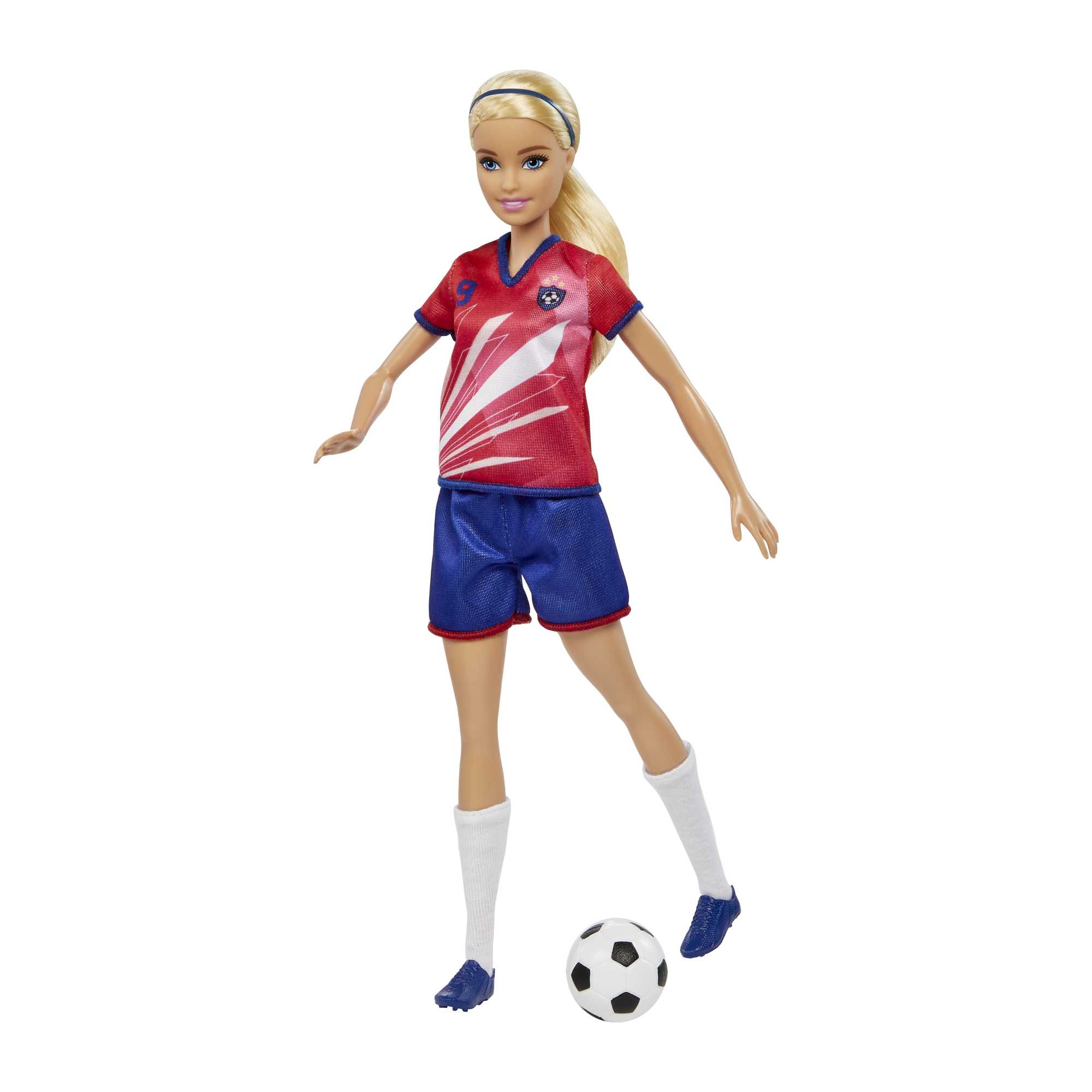 Muñeca Jugadora Fútbol Playera Roja BARBIE