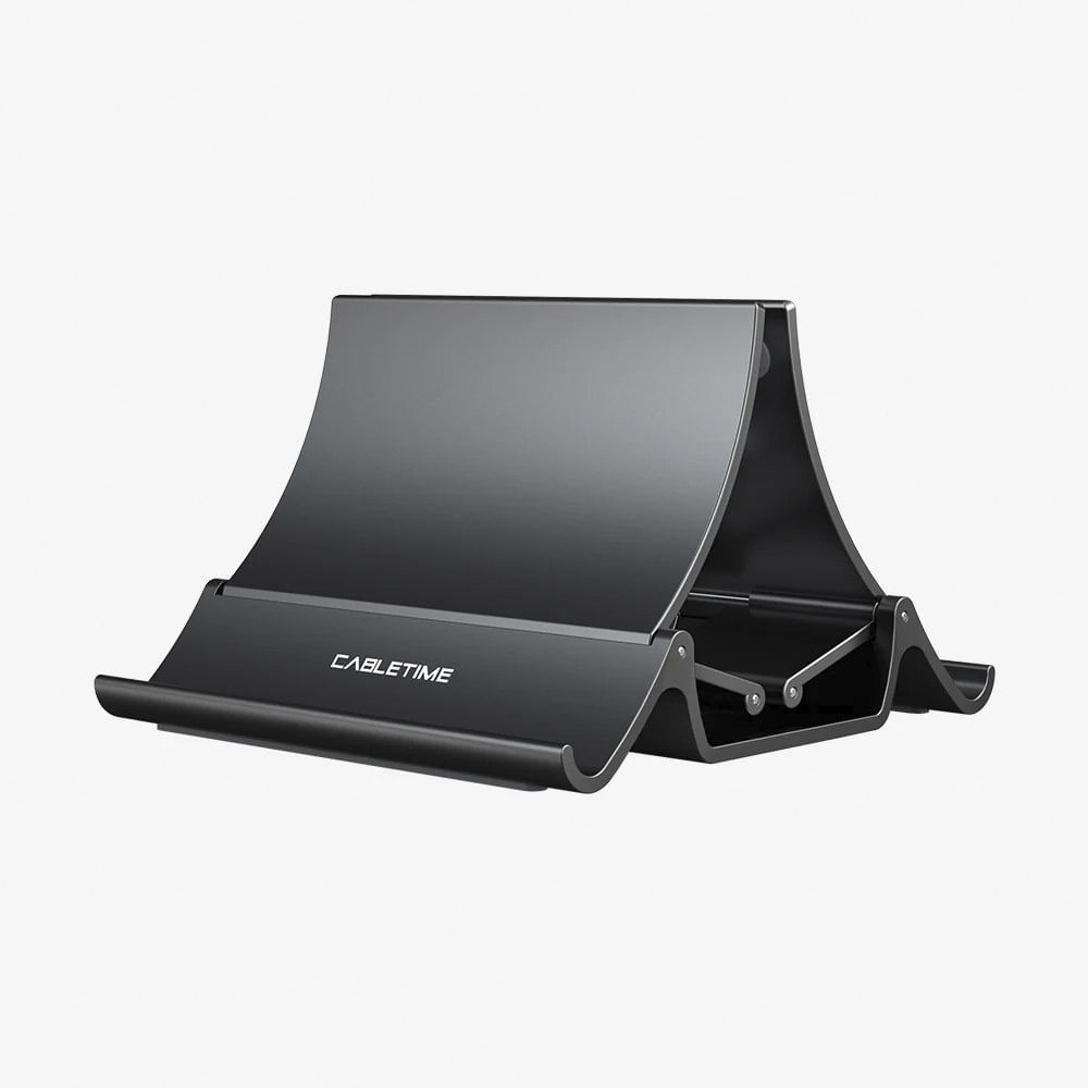 Soporte Vertical Ajustable para Laptop con Sistema de Gravedad y Auto-Cierre CABLETIME CS15G
