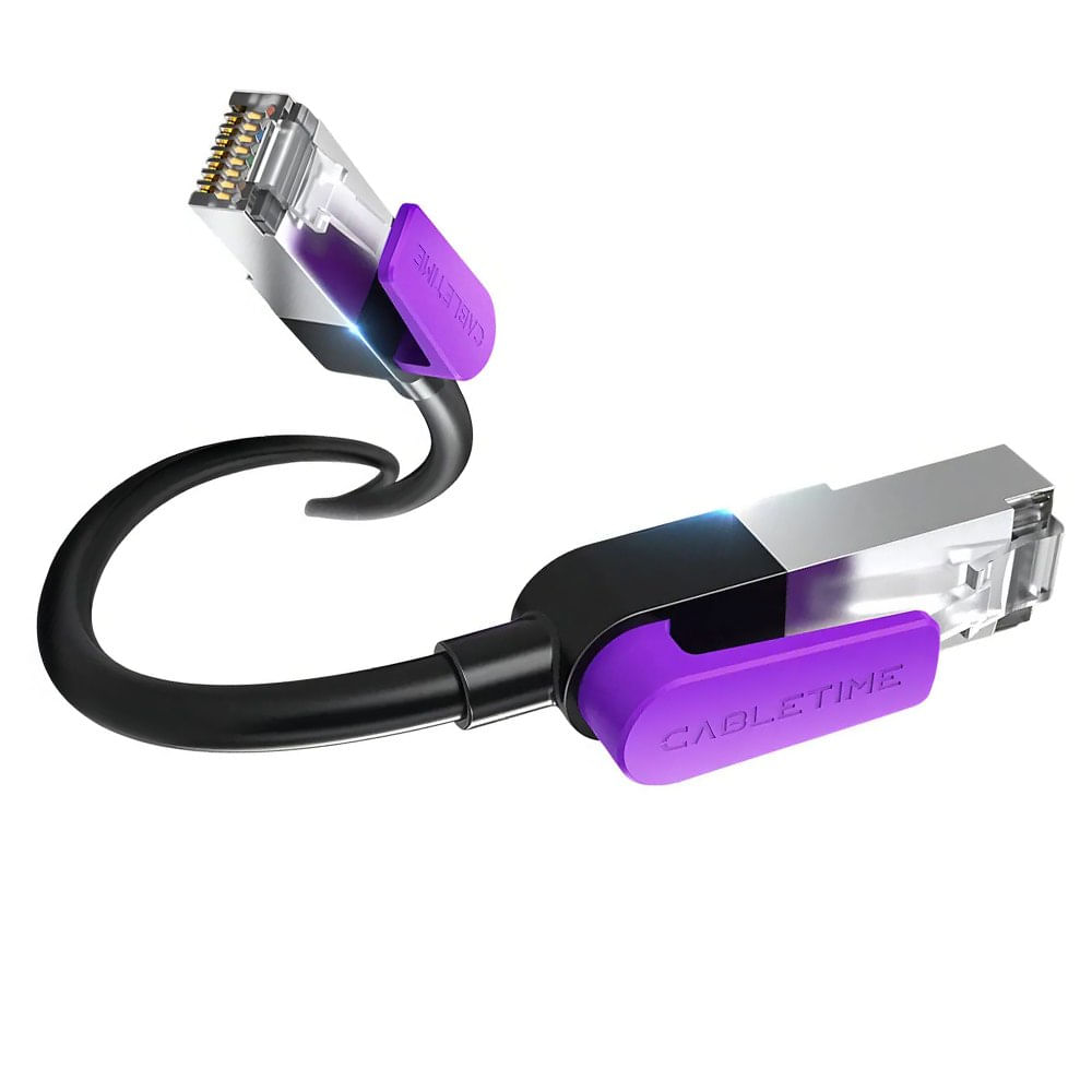 Cable de Red Ethernet Cat 8 Doble Blindaje 40Gbps 2000MHz CABLETIME de 2 M
