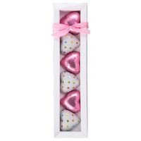 Corazones de Chocolate Rellenos de Trufa Caja 6un