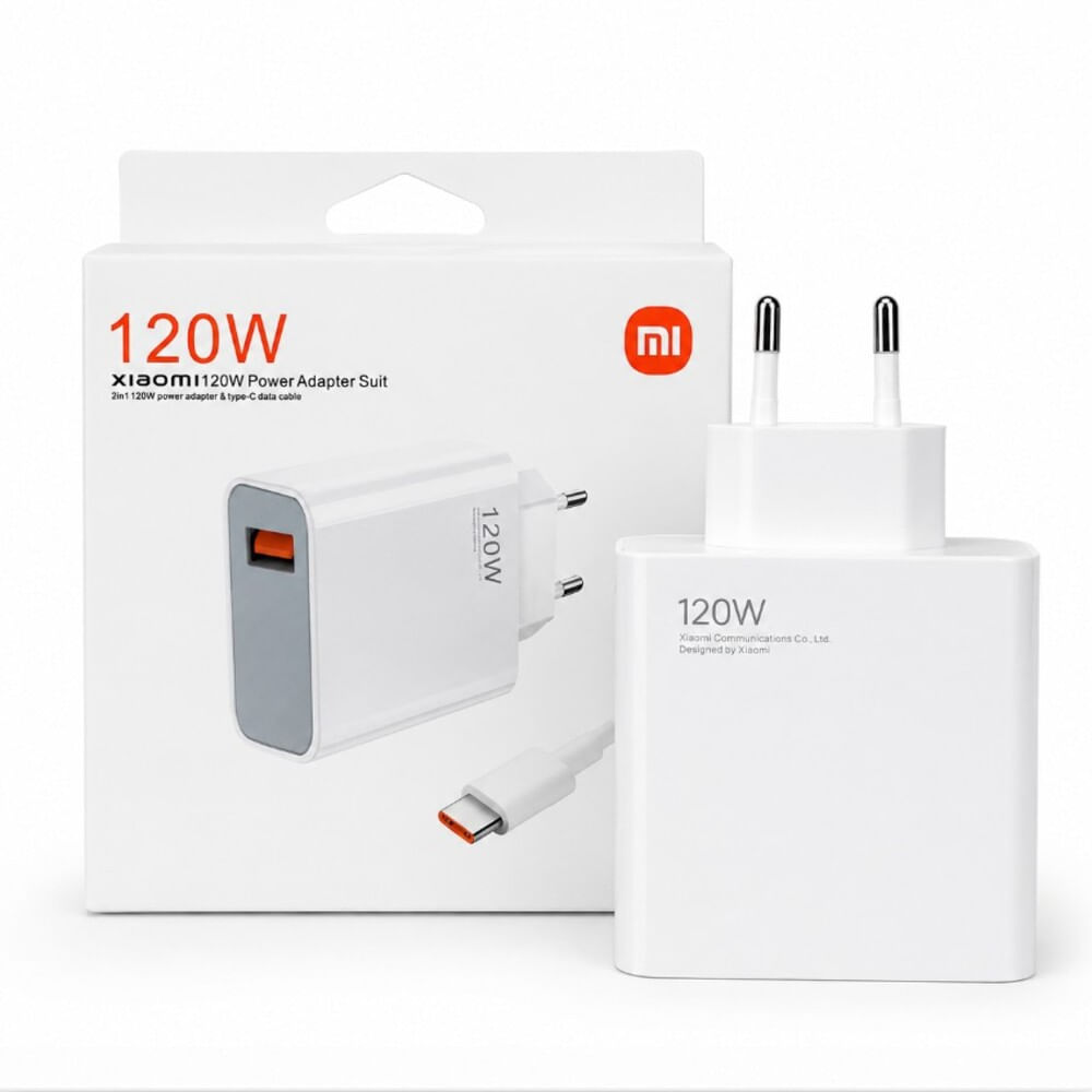 Cargador Xiaomi 120w Ultra Rápido Combo Cable Usb