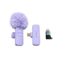 Micrófono Inalámbrico Lila Tipo C con Adaptador iPhone