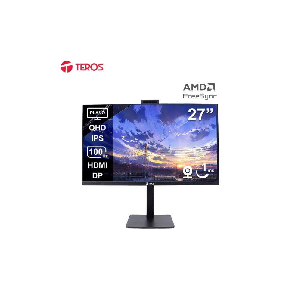 MONITOR CORPORATIVO TEROS TE-2715CS 27 QHD IPS 100HZ CON CÁMARA 5MP