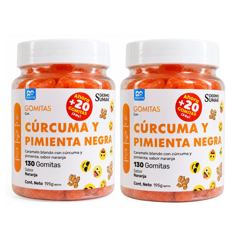 PACK X2 GOMITAS CÚRCUMA Y PIMIENTA NEGRA - DERMO SUMAK