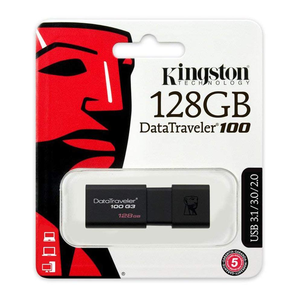 Memoria USB Kingston DataTraveler 100 G3 128GB USB 3.1 DT100G3 Negro