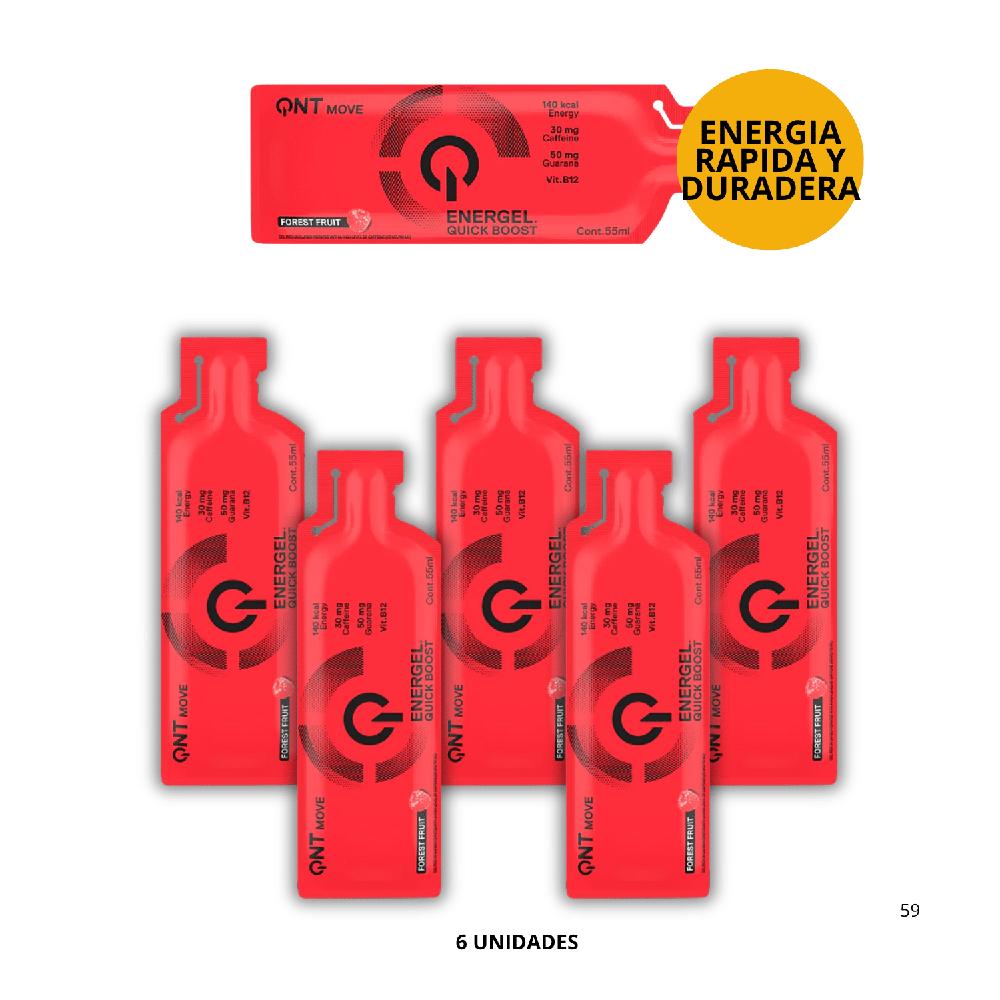 PACK X 6 GELES ENERGETICOS SABOR FRUTOS DEL BOSQUE