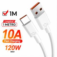 Cable USB-A a USB-C de 10A 120W 1M Carga Super Rapida