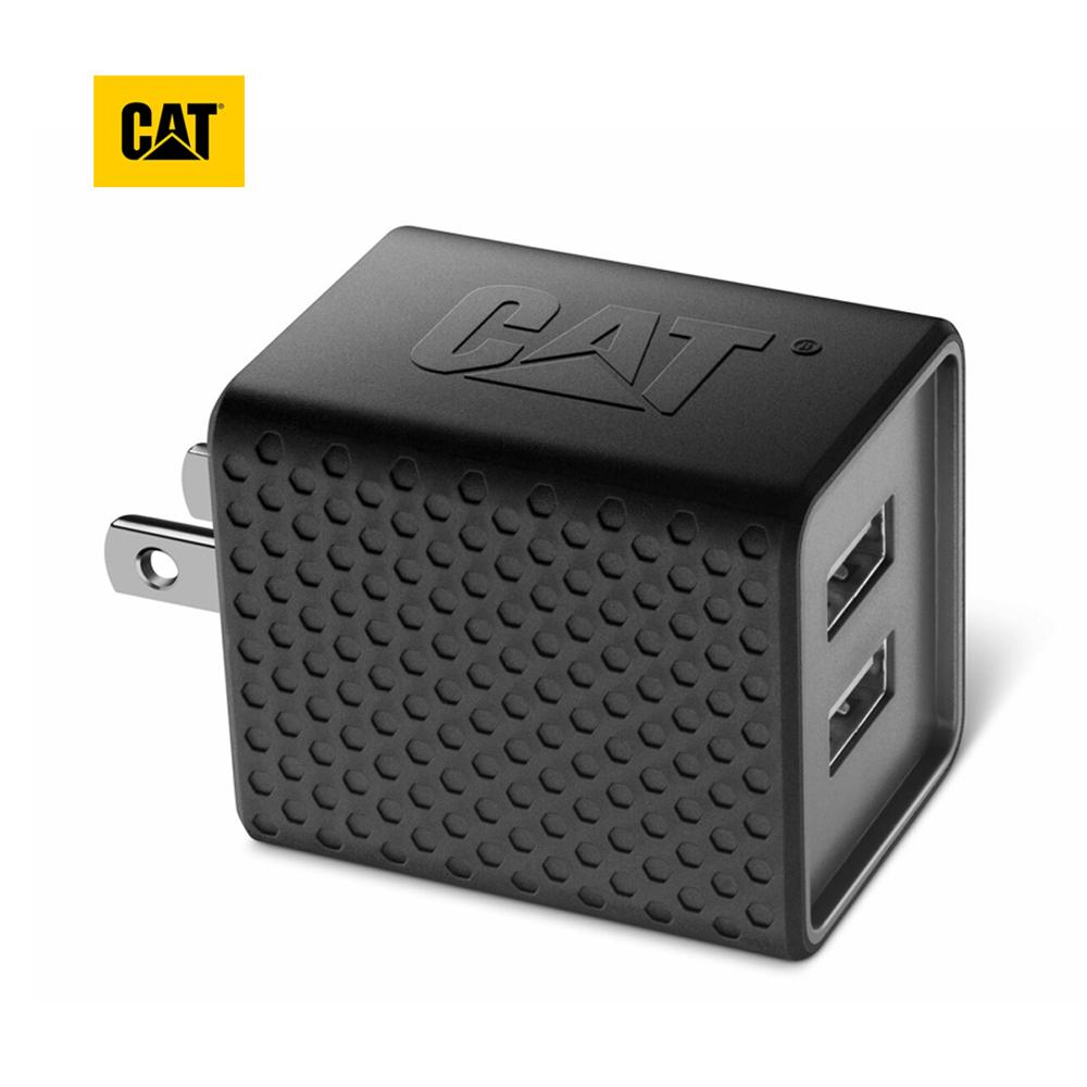 Cargador Pared CAT 2 Puertos USB Carga Rápida Resistente 3.4A Negro