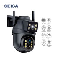 Cámara Seguridad SEISA IPC-SY9 IP WiFi 360° PTZ Full HD 1080p Visión Nocturna Negro