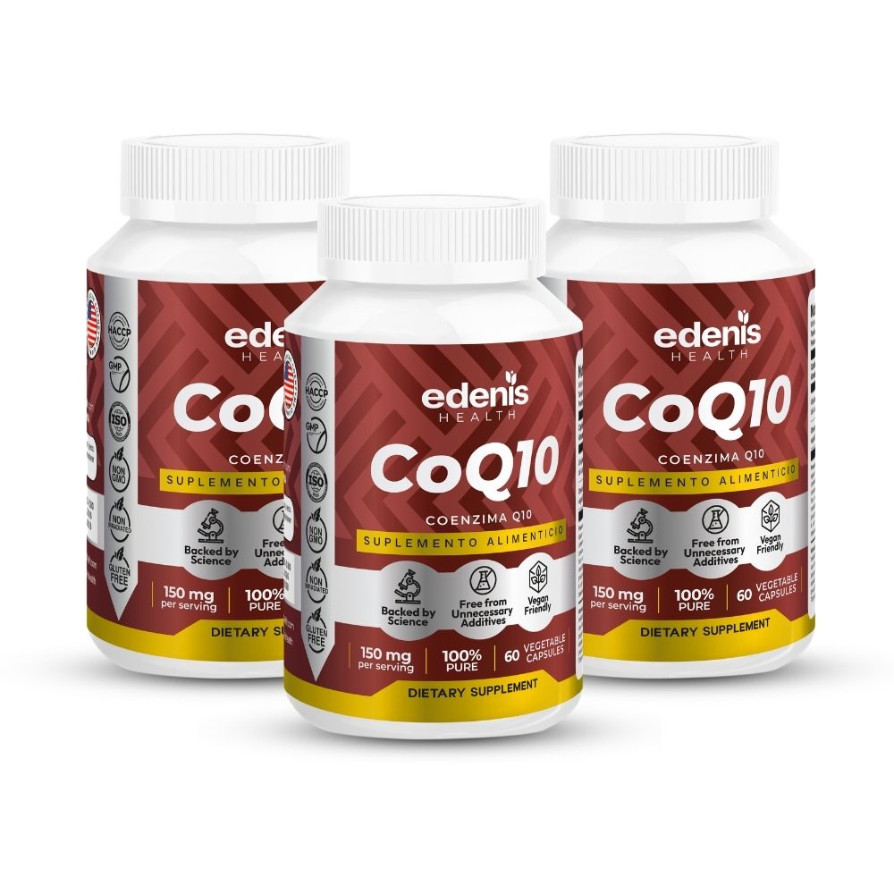 Pack 3 CoQ10 Ubiquinol Edenis Health 60 Cápsulas