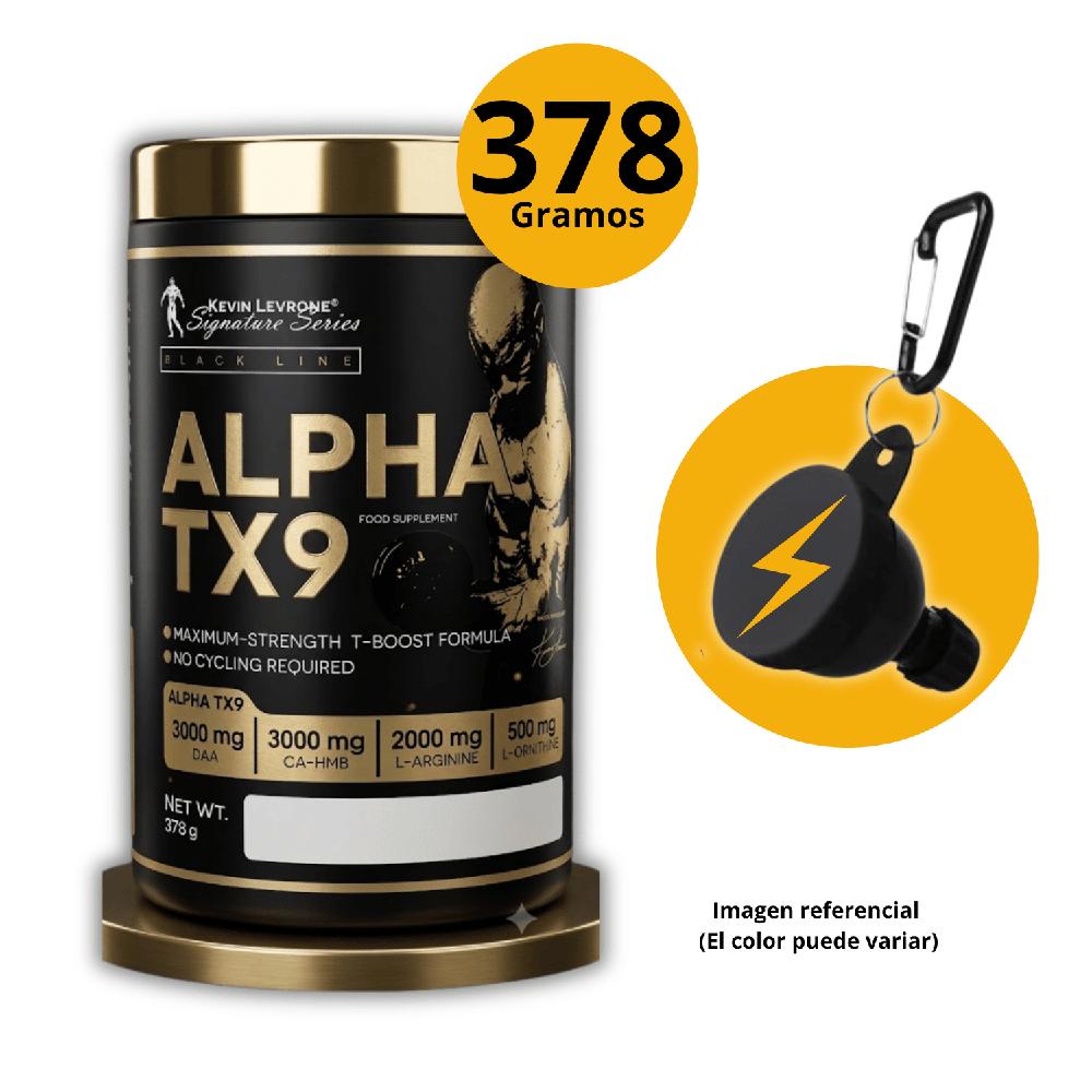 Precursor de Testosterona Kevin Levrone Alpha TX9 378gr con portasuplementros gratis