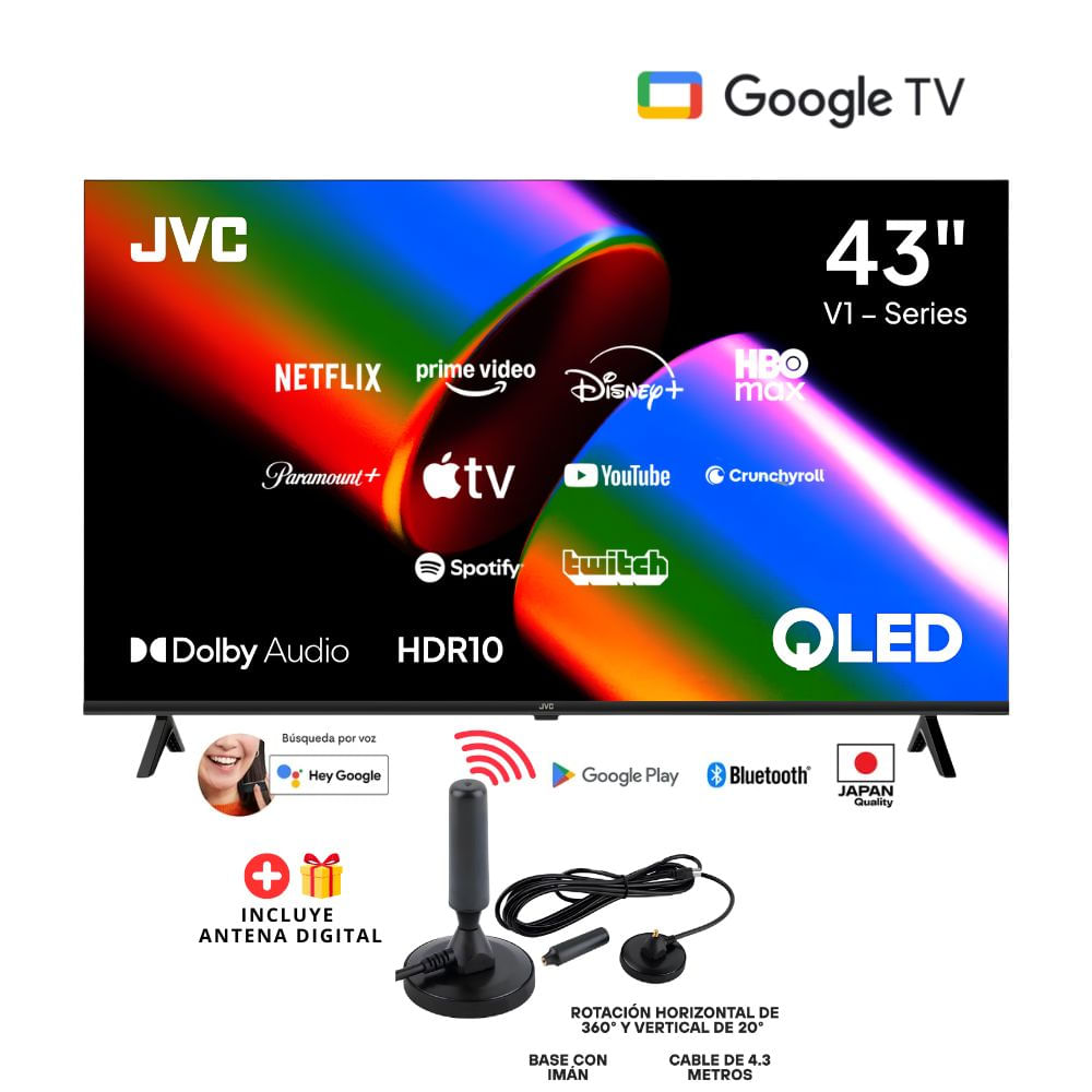 Televisor QLED 43 Full HD Google TV LT-43KM4584 - Antena Digital