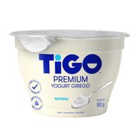 Yogurt TIGO Premium Estilo Griego Natural Vaso 160g