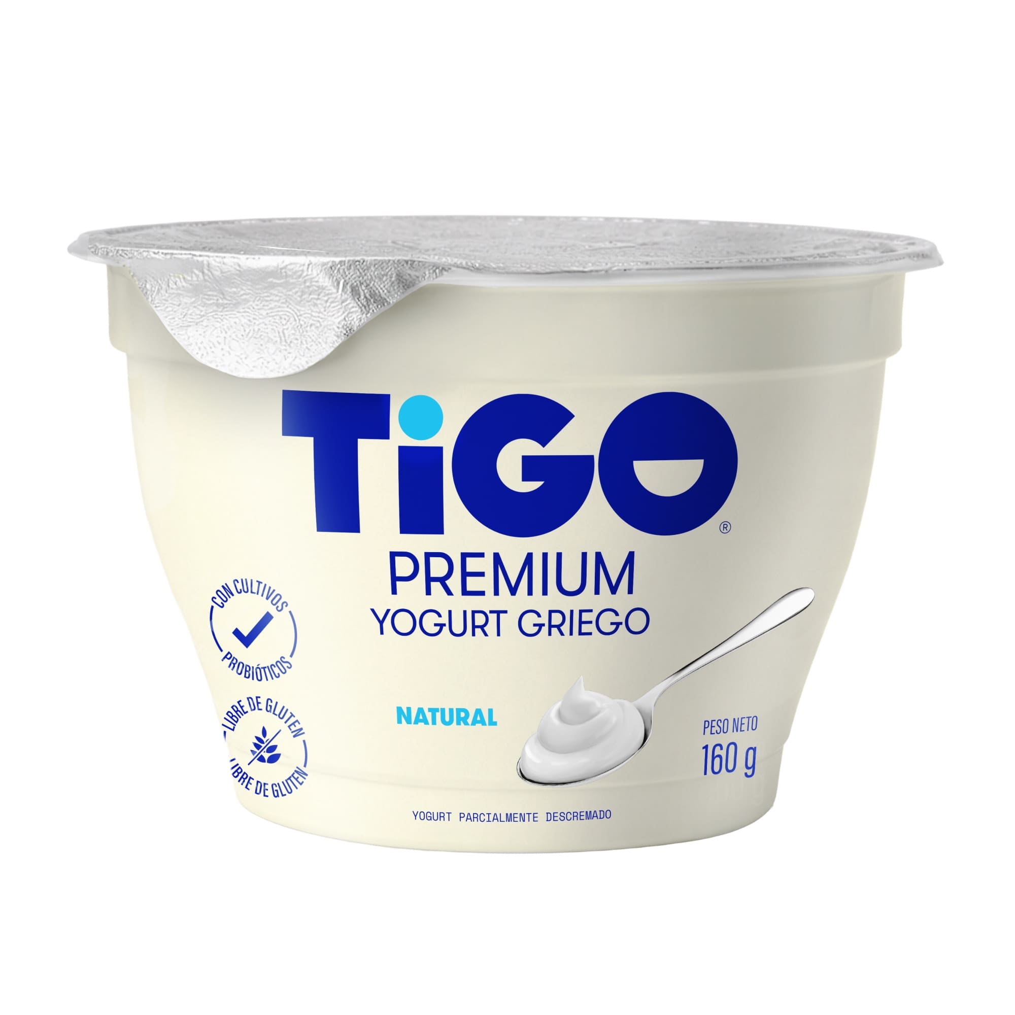 Yogurt TIGO Premium Estilo Griego Natural Vaso 160g
