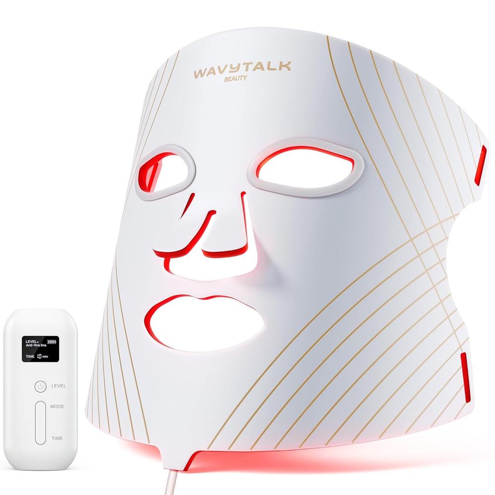 MASCARILLA FACIAL WAVYTALK GLOW TIME TERAPIA DE LUZ LED 456 LED