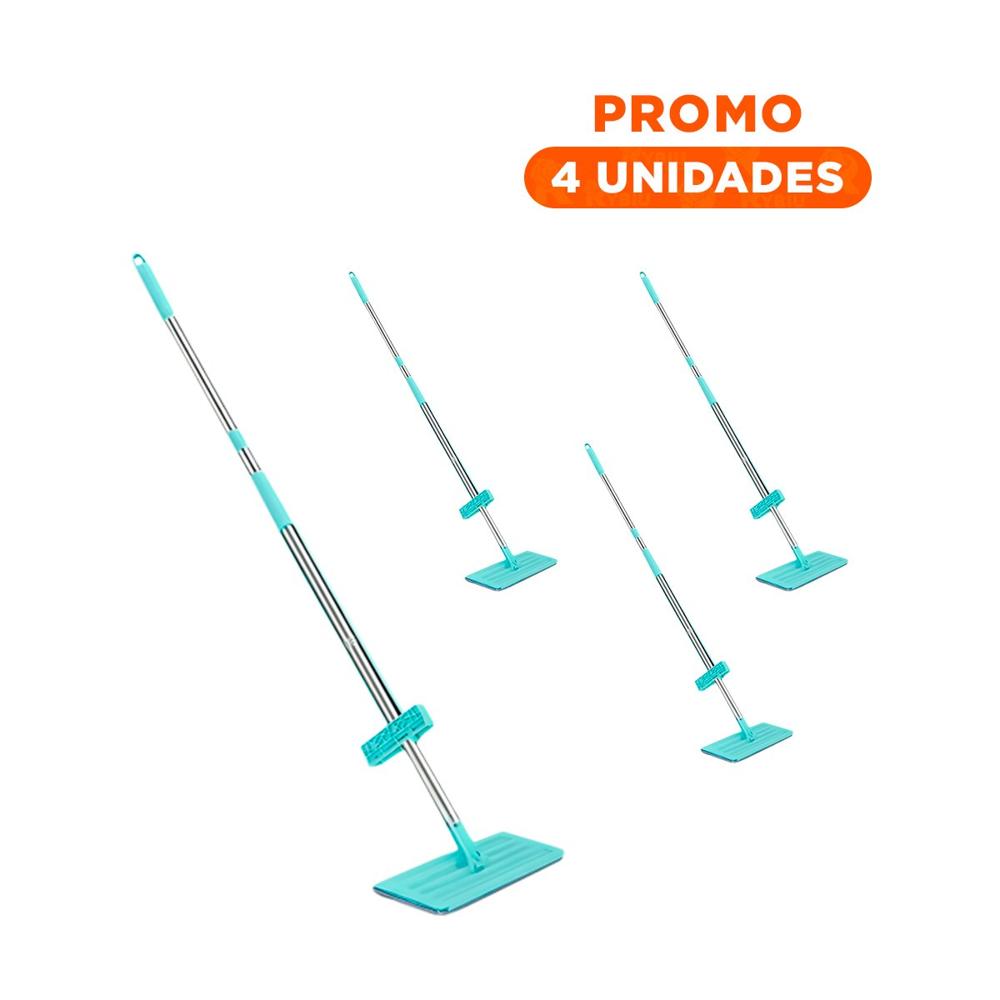 Pack4 Mopa Plana 360 Grados con Escurridor Practico para Limpieza Domestica