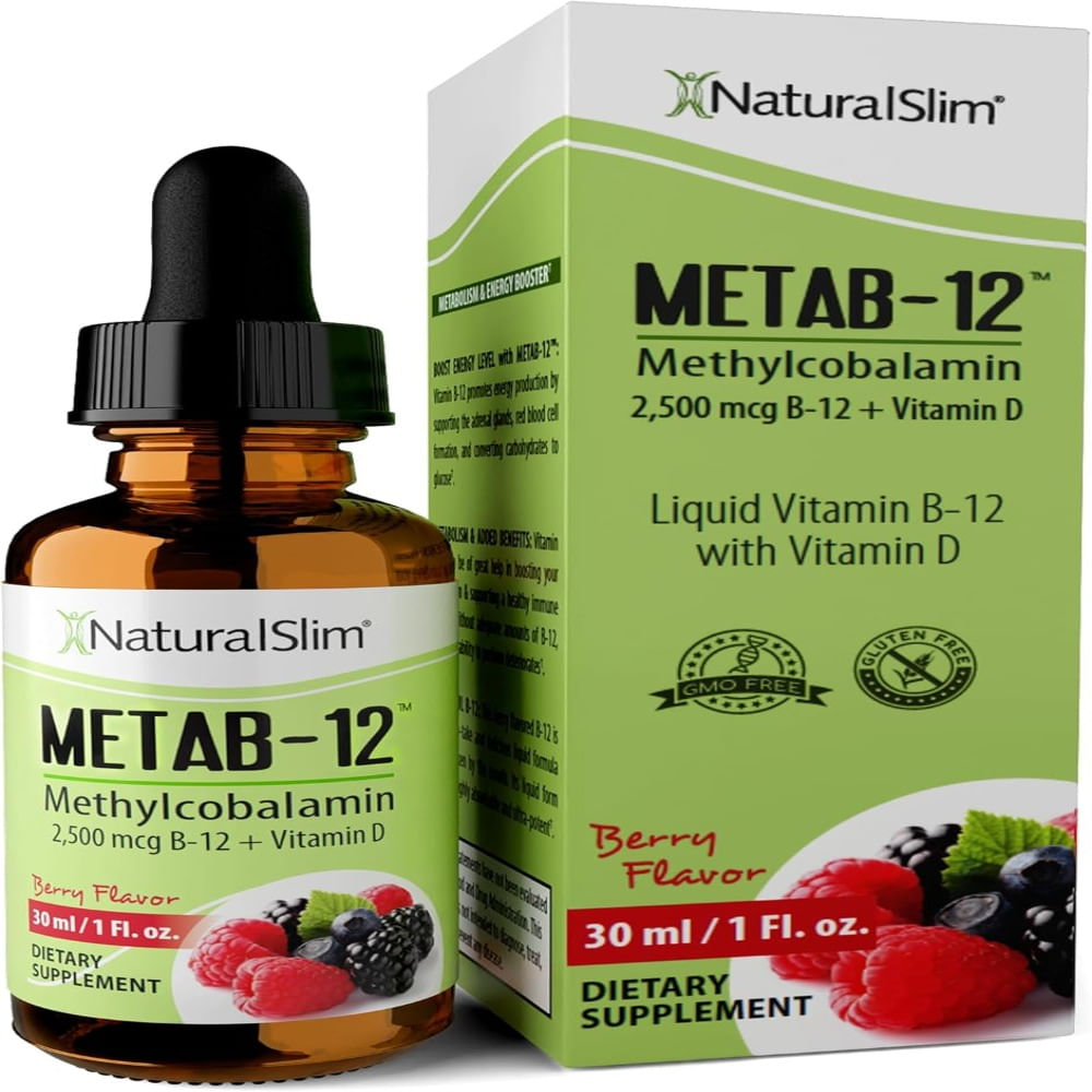 NaturalSlim METAB-12 Metilcobalamina B12 Vitamina D Líquida 30 ml