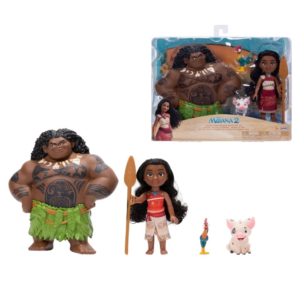 Playset Muñeca Moana 2 Maui HeiHei y Pua