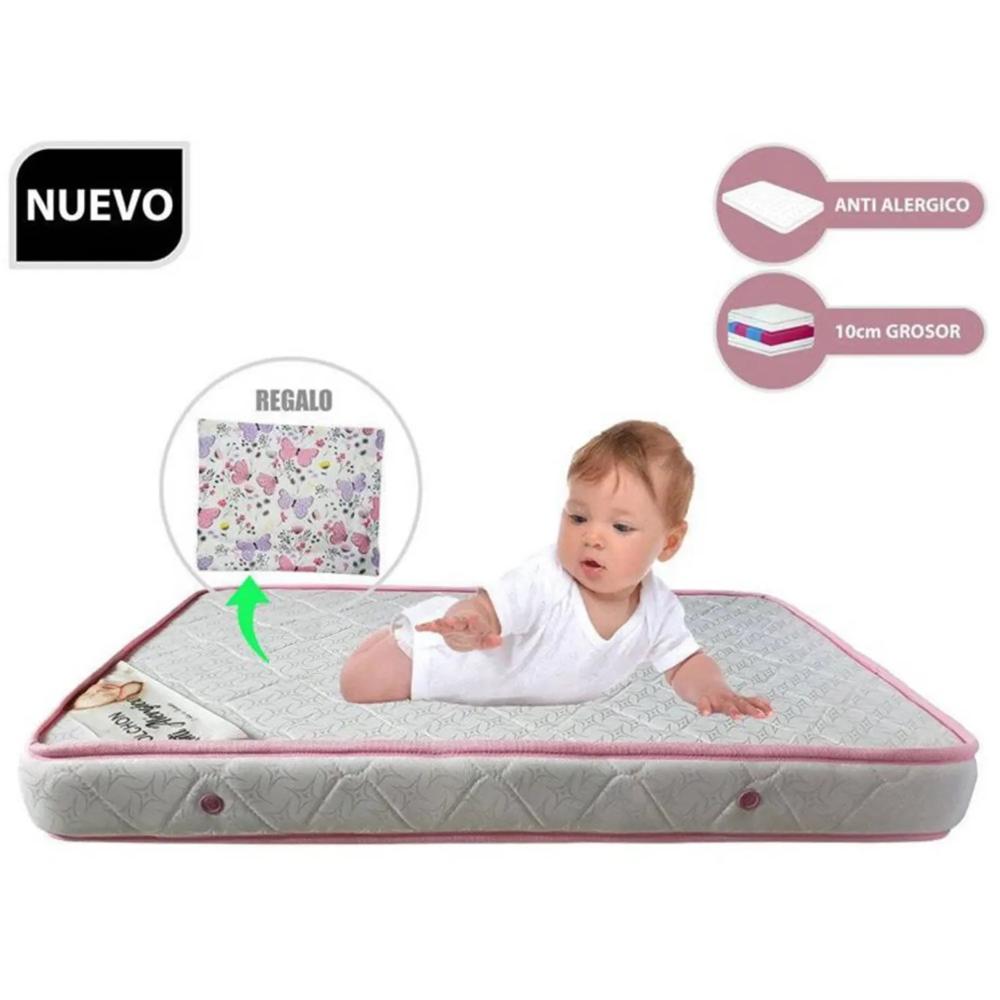 P-Colchón para Cuna Pack - Play de 4 Rosado