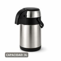 Termo Sifón 3L Acero Inoxidable Conserva Bebidas por Más Tiempo