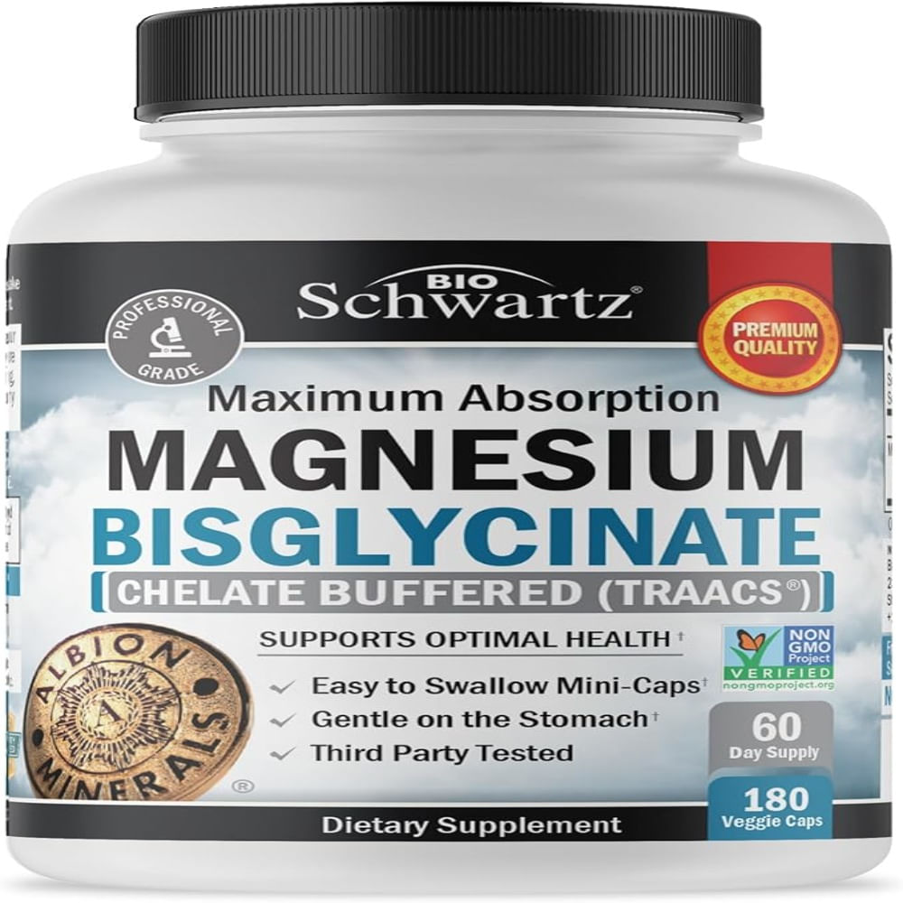 Suplemento quelado de bisglicinato de magnesio BioSchwartz