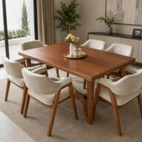 Juego De Comedor  Con 6 Butacas TU MESITA Elara Aesthetic En Madera