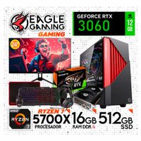 PC COMPLETA INTEL RYZEN 7 5700x 16GB DDR4 512gb RTX3060 12GB
