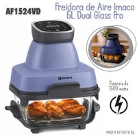 Freidora de Aire IMACO Dual Glass Pro 6 L AF1524VD