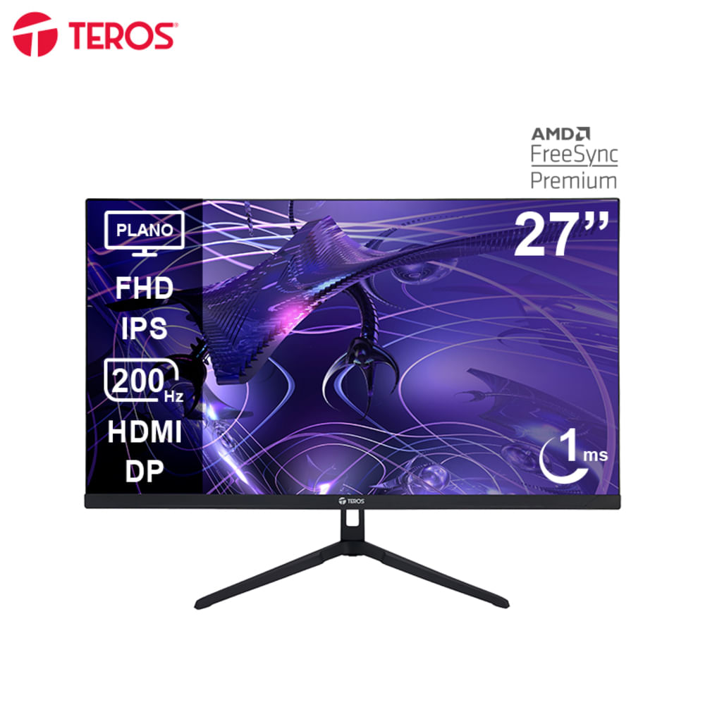 Monitor Gaming TEROS TE-2786G 27"" FHD IPS 200Hz 1ms HDMI DP
