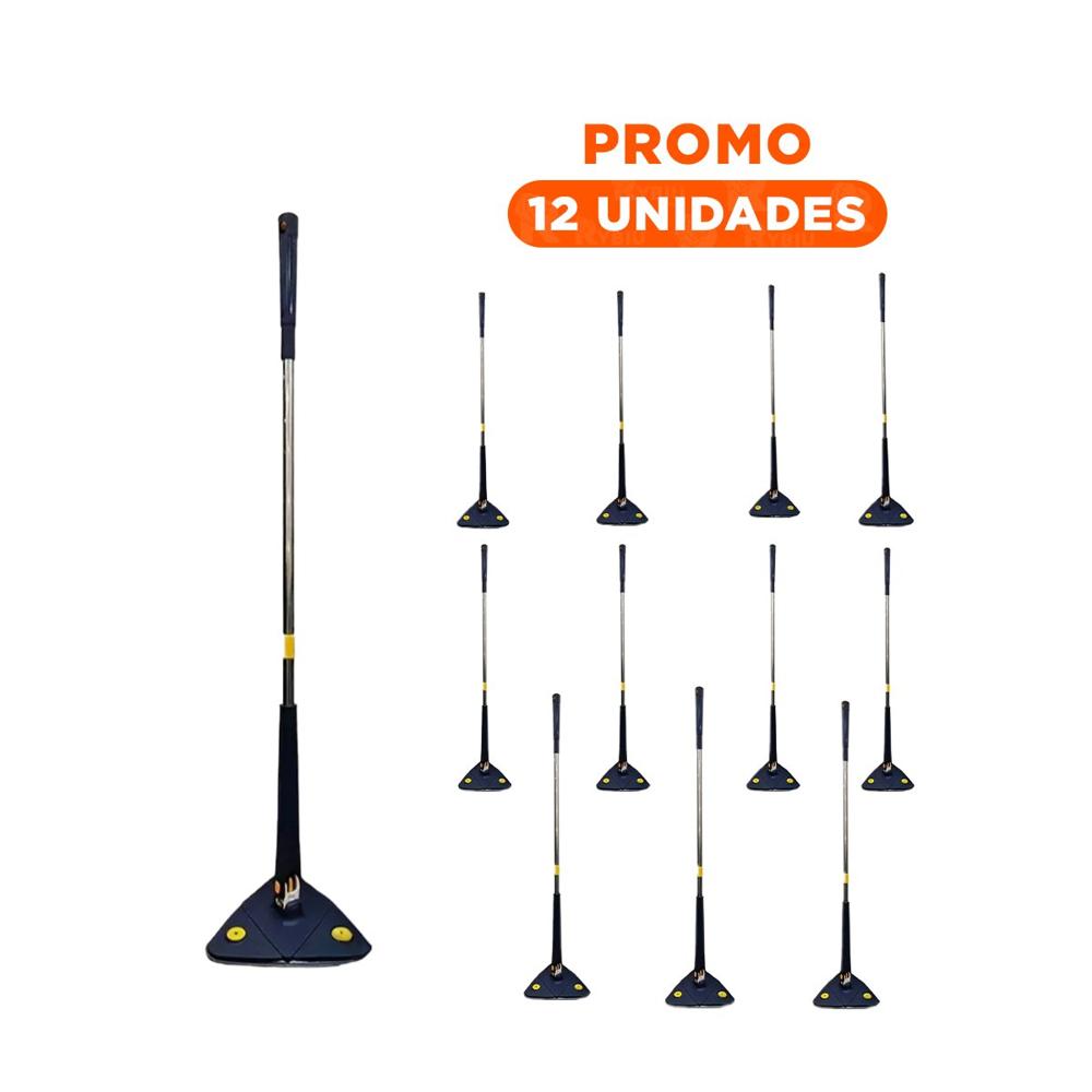 Pack12 Mopa Profesional 360 con Exprimidor Azul para Limpieza Rápida y Piso