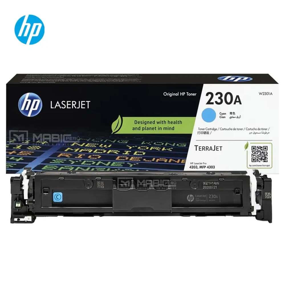TONER HP 230A CIAN W2301A L.J. 4203, MFP 4303 ORIGINAL