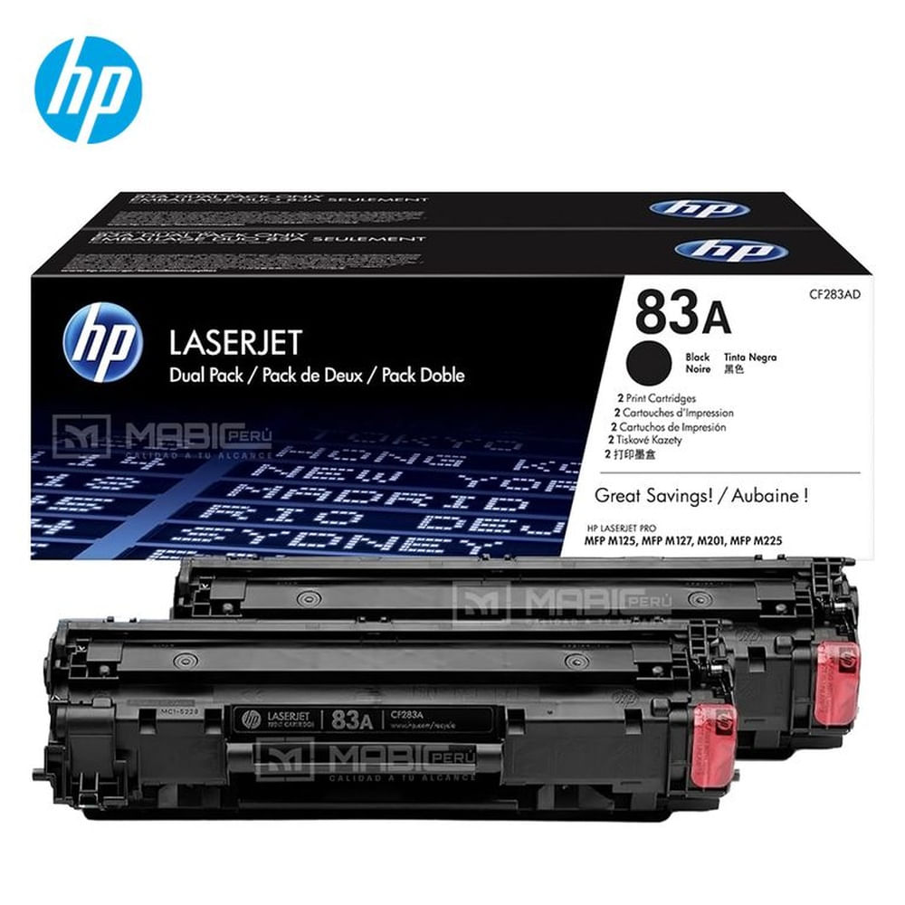 TONER HP 83AD NEGRO CF283AD L.J. M127F, M201, M225DW ORIGINAL