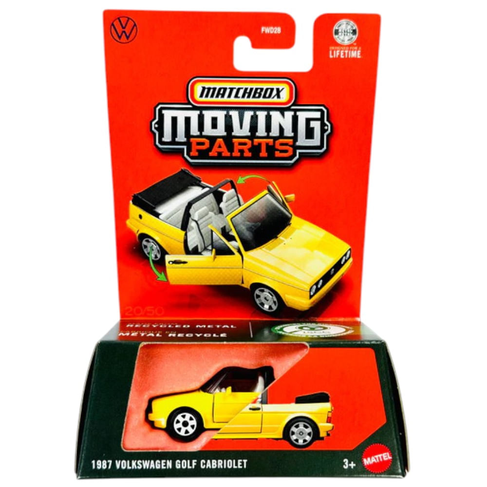 Matchbox Moving Parts 1987 Volkswagen Golf Cabriolet