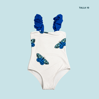 Ropa de Baño Mariposas Azules para niña Talla 10