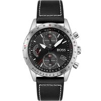RELOJ HUGO BOSS PILOT CORREA CUERO NEGRO CRONOGRAFO