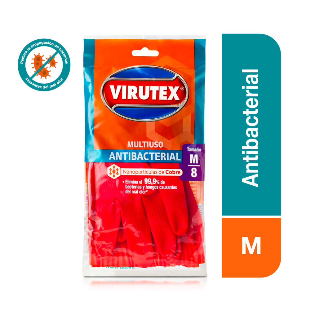 Guante VIRUTEX Antibacterial Cobre M 2un