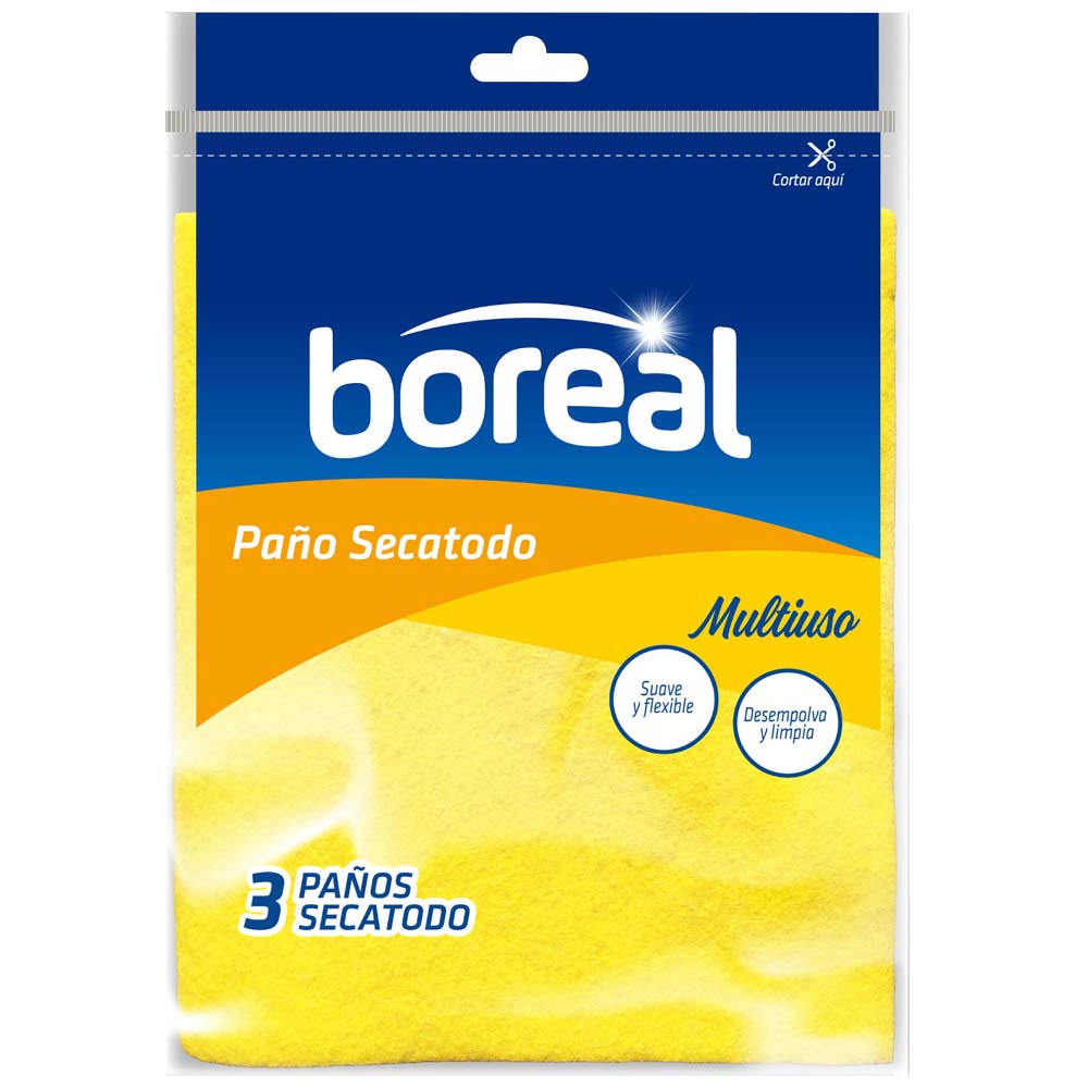 Paño Secatodo BOREAL Paquete 3un