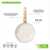 Sartén de Cerámica Blanca ILKO 24cm