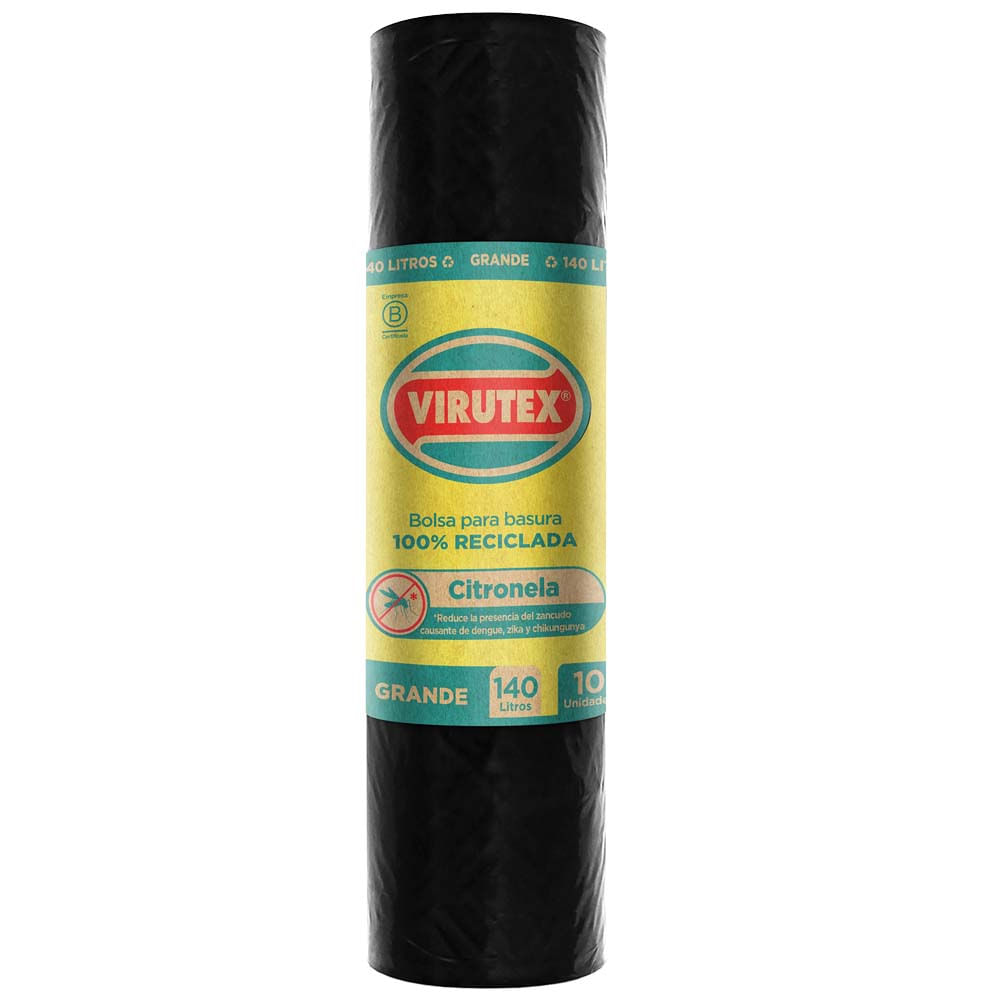 Bolsa para Basura 140L x10un VIRUTEX Citronela