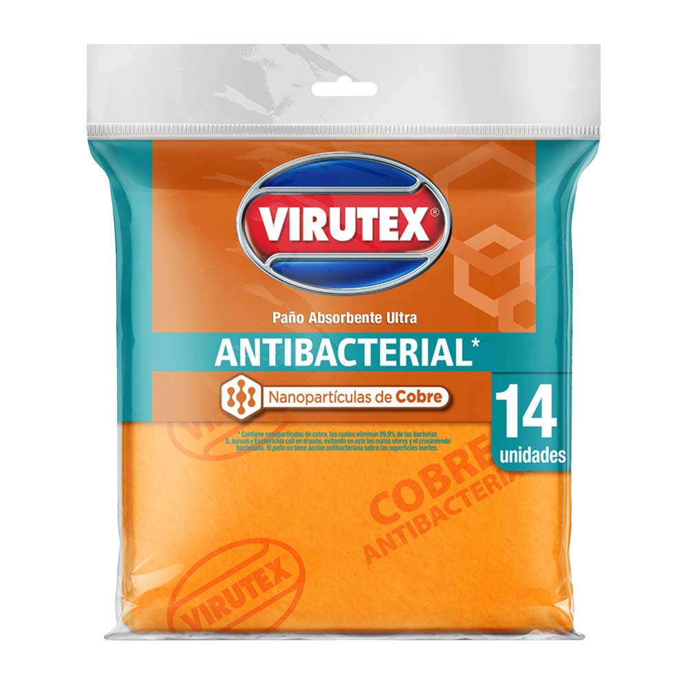 Paño Antibacterial VIRUTEX Pack 14un