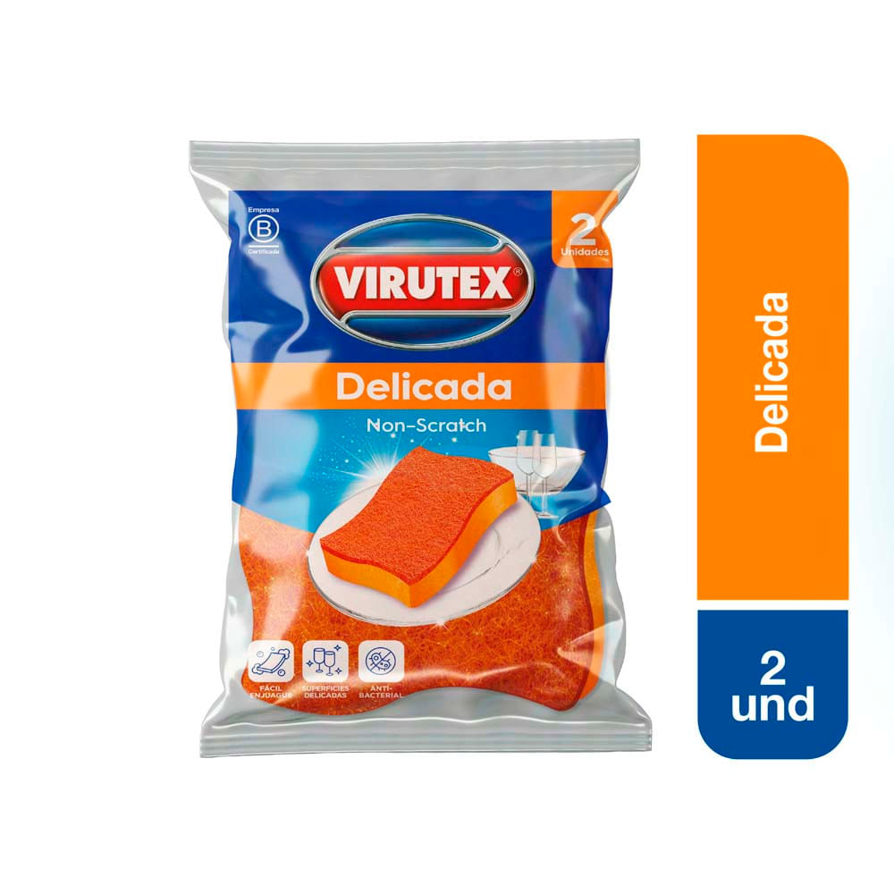 Esponja Fibra Delicada VIRUTEX Paquete 2un