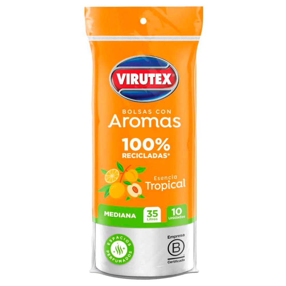 Bolsas para Basura con Aroma Tropical Virutex 35 Litros 10 Unidades