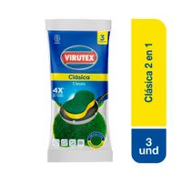 Esponja Clásica 2 en 1 Virutex 3 Unidades