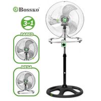 Ventilador Bossko BK-8218VI-NG Pedestal 3 en 1 De 18Pulg 200w