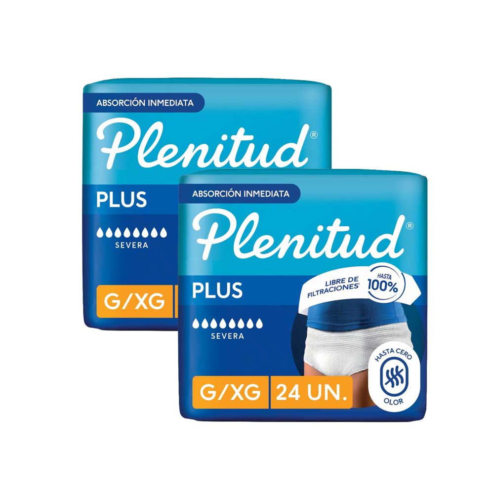 Pack Ropa Interior Desechable PLENITUD Protect Plus G/XG Paquete 24un x 2un