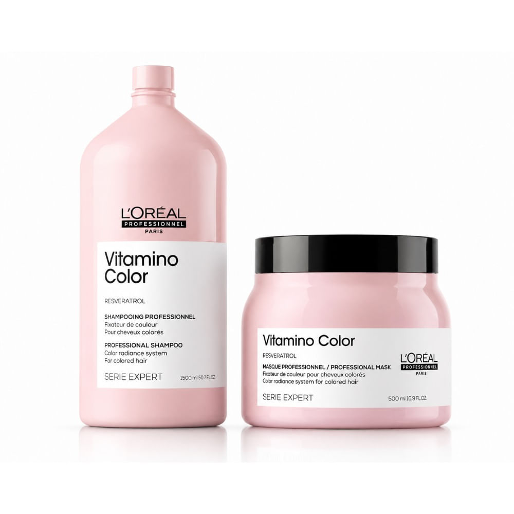 Loreal professionnel vitamino color pack mantenimiento de color shampoo 1500 ml mascarilla 500 ml